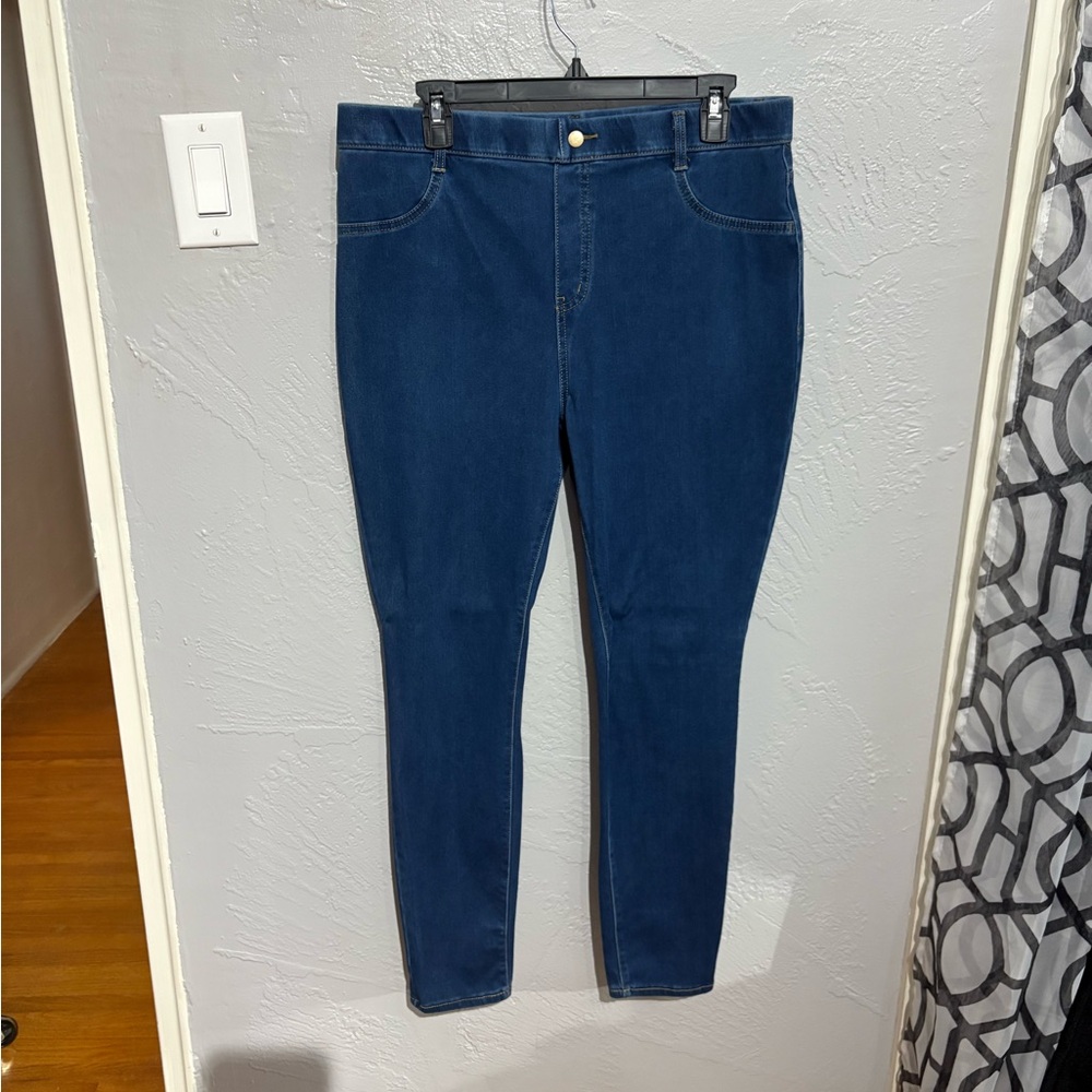 Time and Tru Dark Blue High Rise Pull-on Jeggings